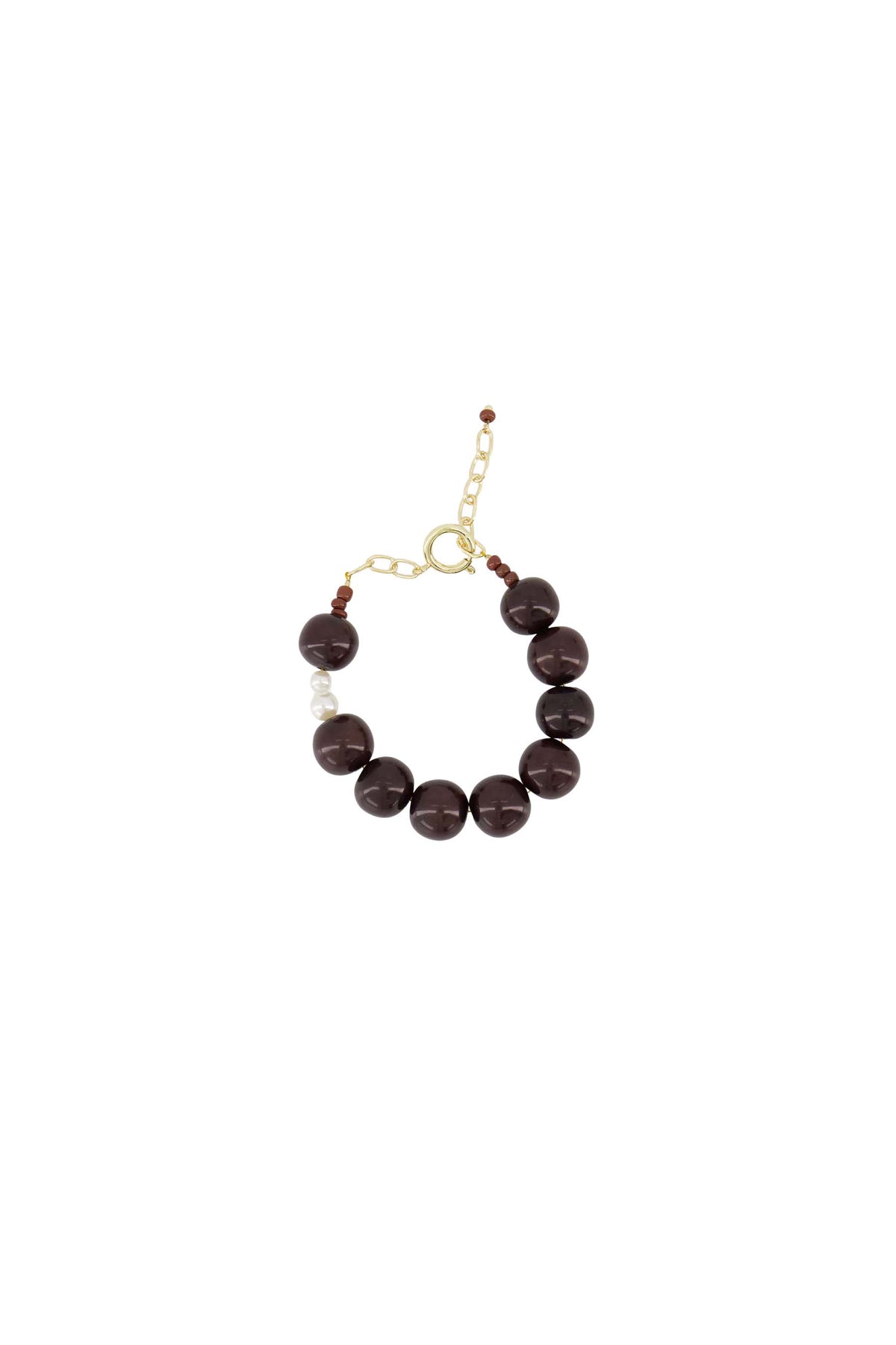Zusss | Armband bead dark choco