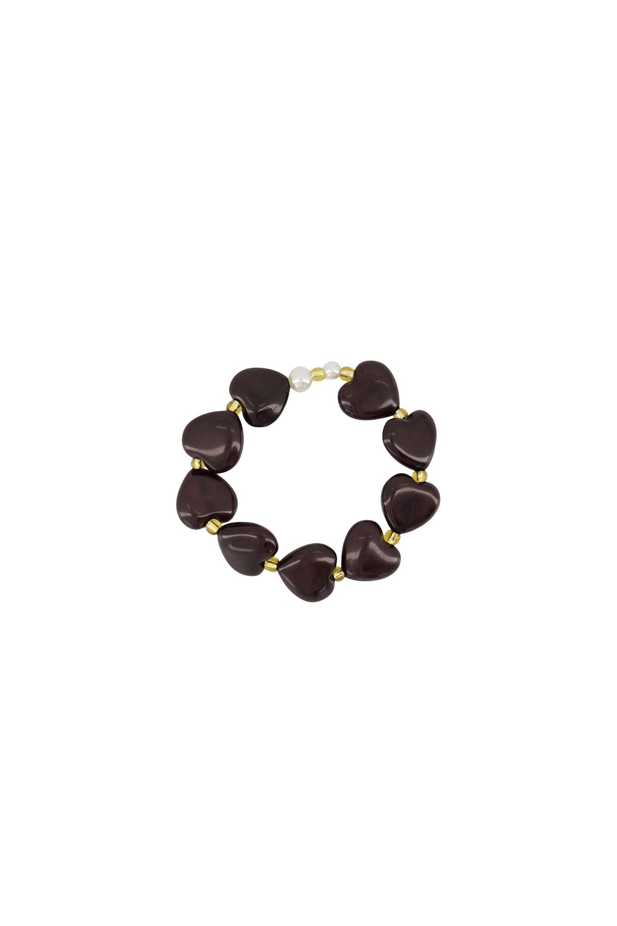 Zusss | Armband parels dark choco
