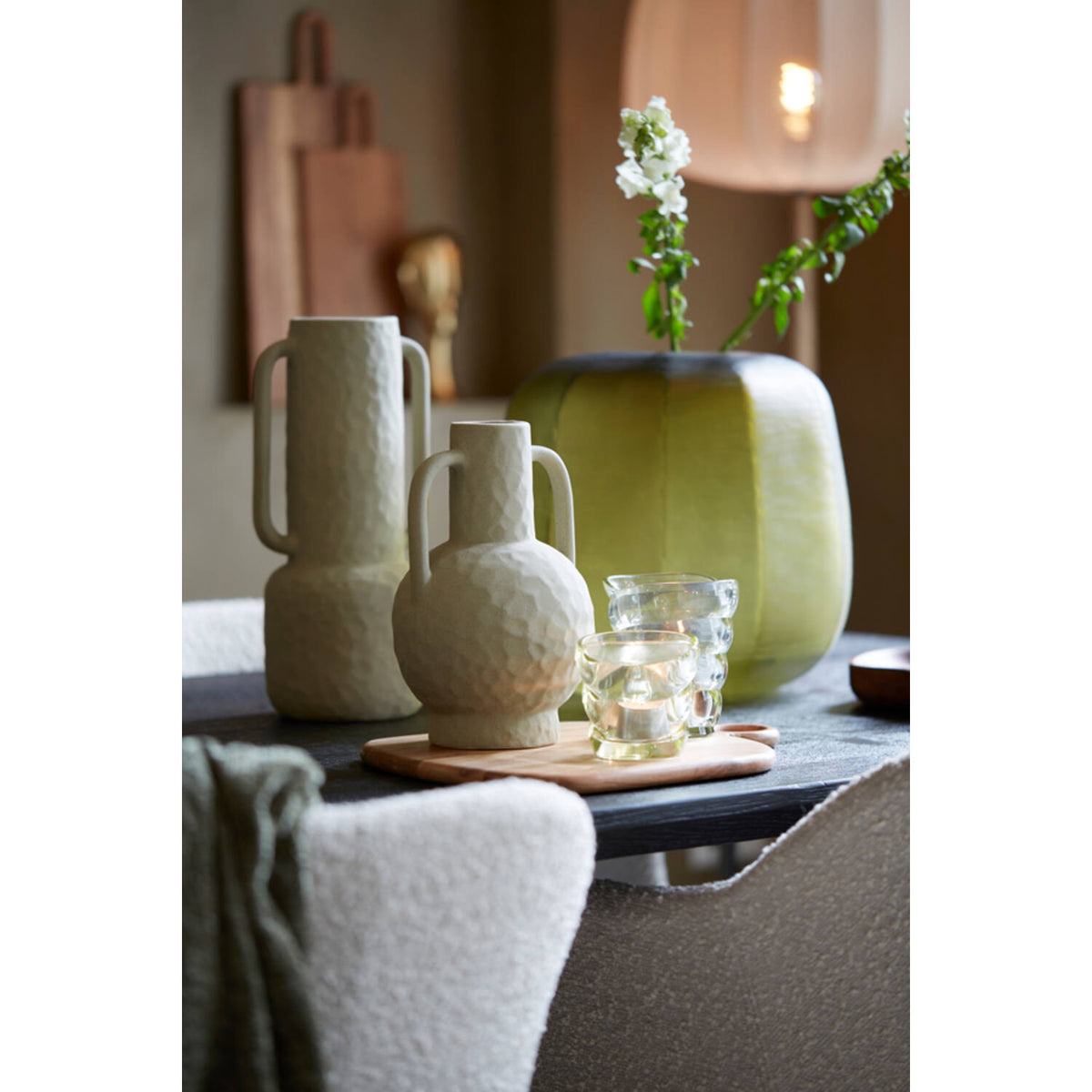 Light & Living | Vaas Ziro 16x25cm mat olijf groen