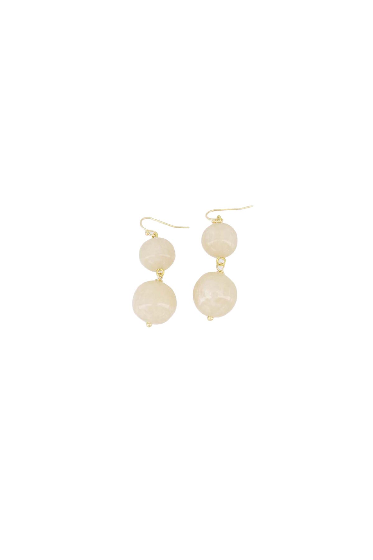Zusss | Oorbellen met resin parel oesterkleur