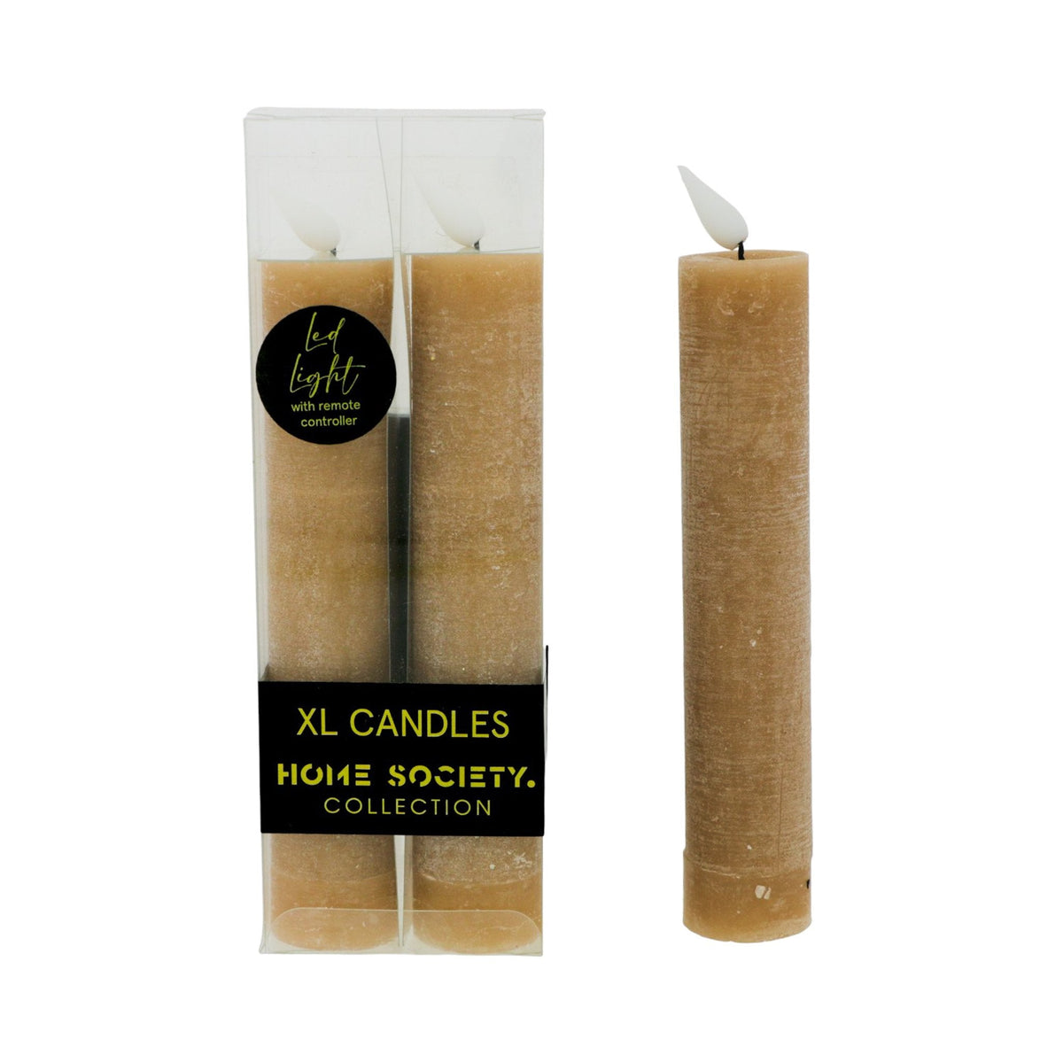 Home Society | Dinerkaars XL LED set van 2 taupe