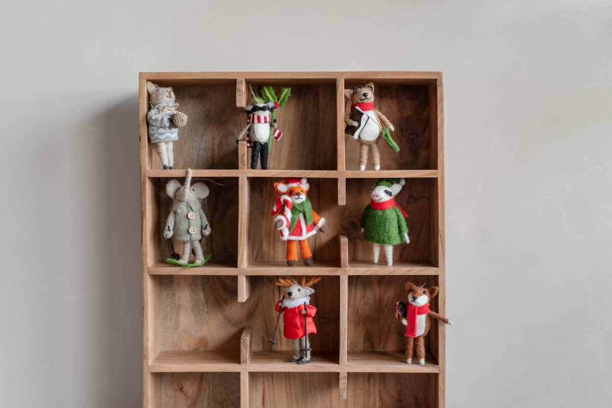 Home Society | Ornament vilten dieren Xmas Assorti