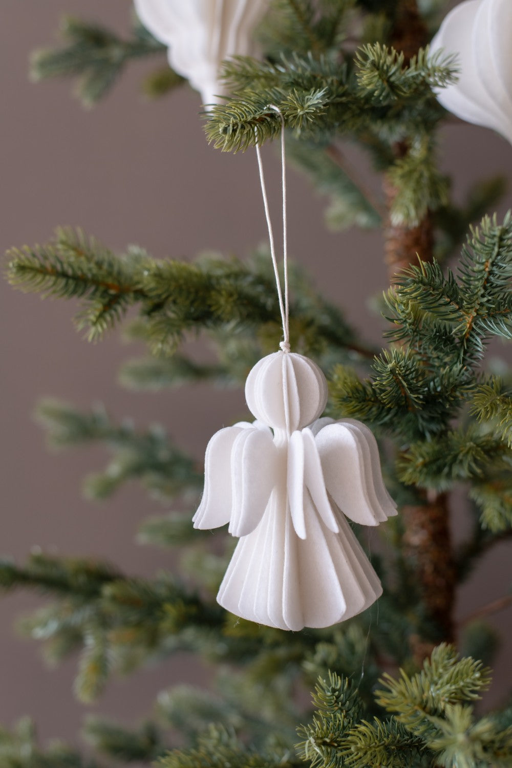 Home Society | Ornament vilten engel Vita wit