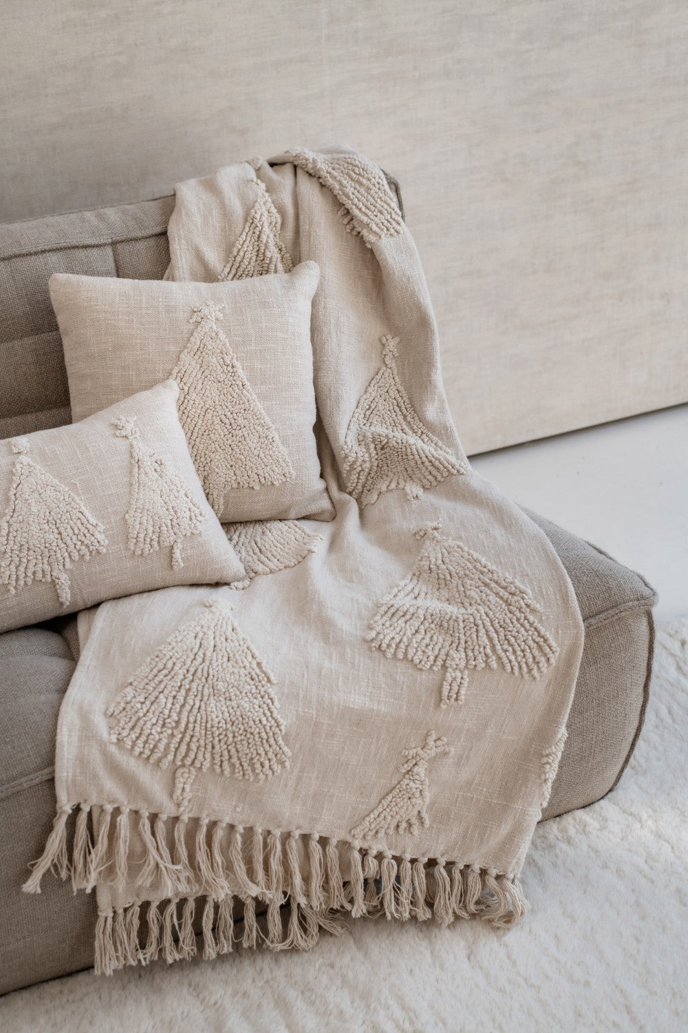 Home Society | Kussen Tila beige katoen