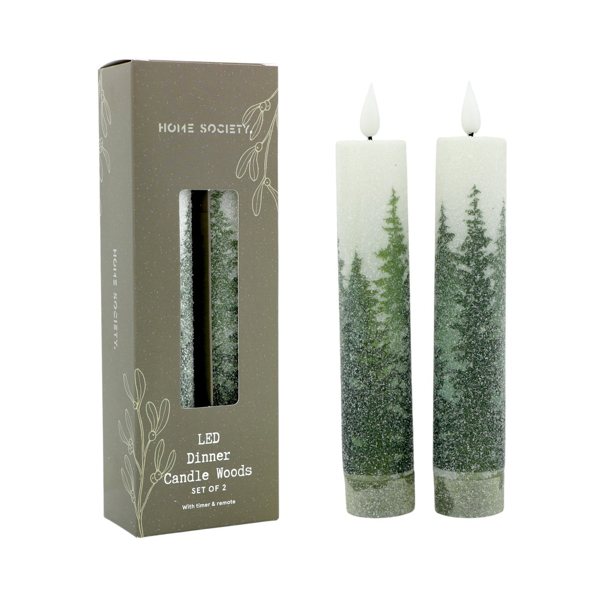 Home Society | LED Kaars bossen XL Set 2 LED
