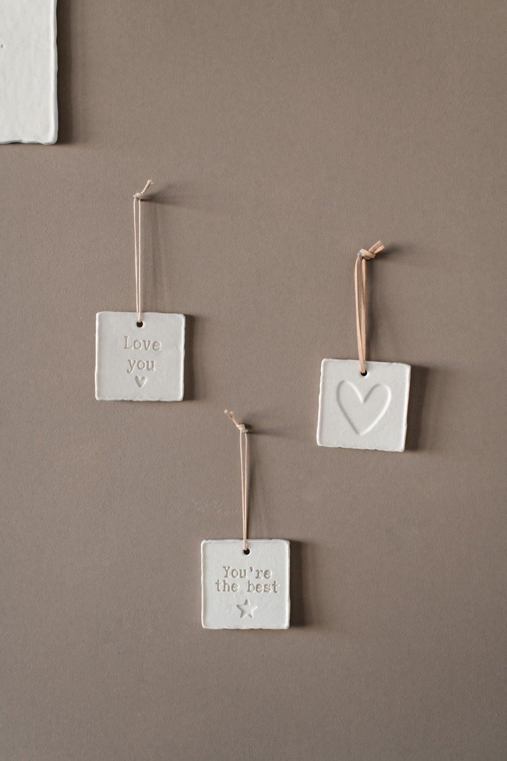 Home Society | Ornament Mini Letter Art Love wit assorti