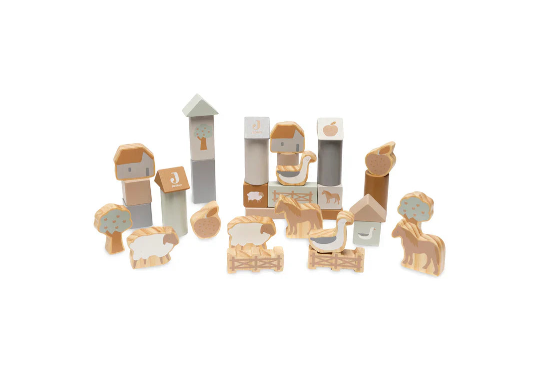 Jollein | Houten blokken set farm