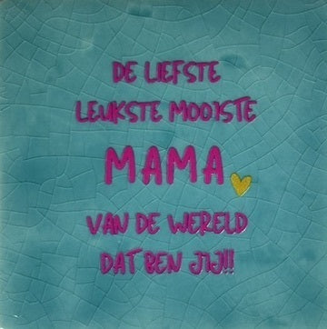 Yett | Tegeltje groen liefste mama van de wereld