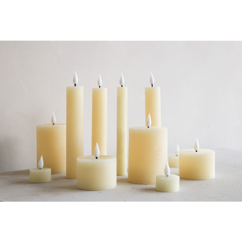 Home Society | Theelichtjes LED oplaadbaar gebroken wit 6 stuks