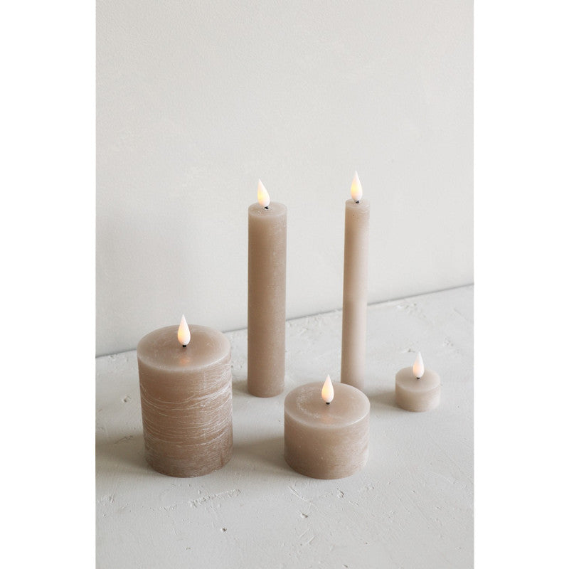 Home Society | Theelichtjes LED oplaadbaar beige 6 stuks