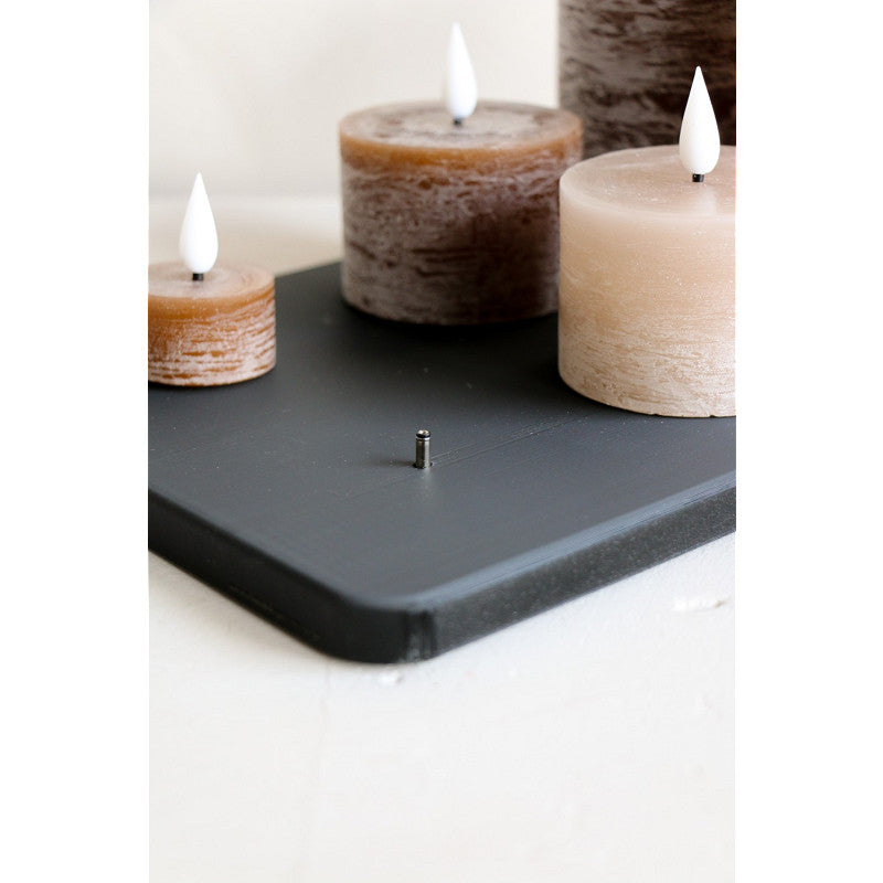 Home Society | Theelichtjes LED oplaadbaar burgundy 6 stuks