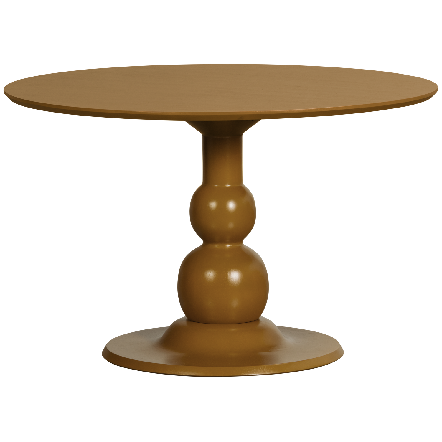 Woood | Ronde eettafel Blanco 120cm honinggeel