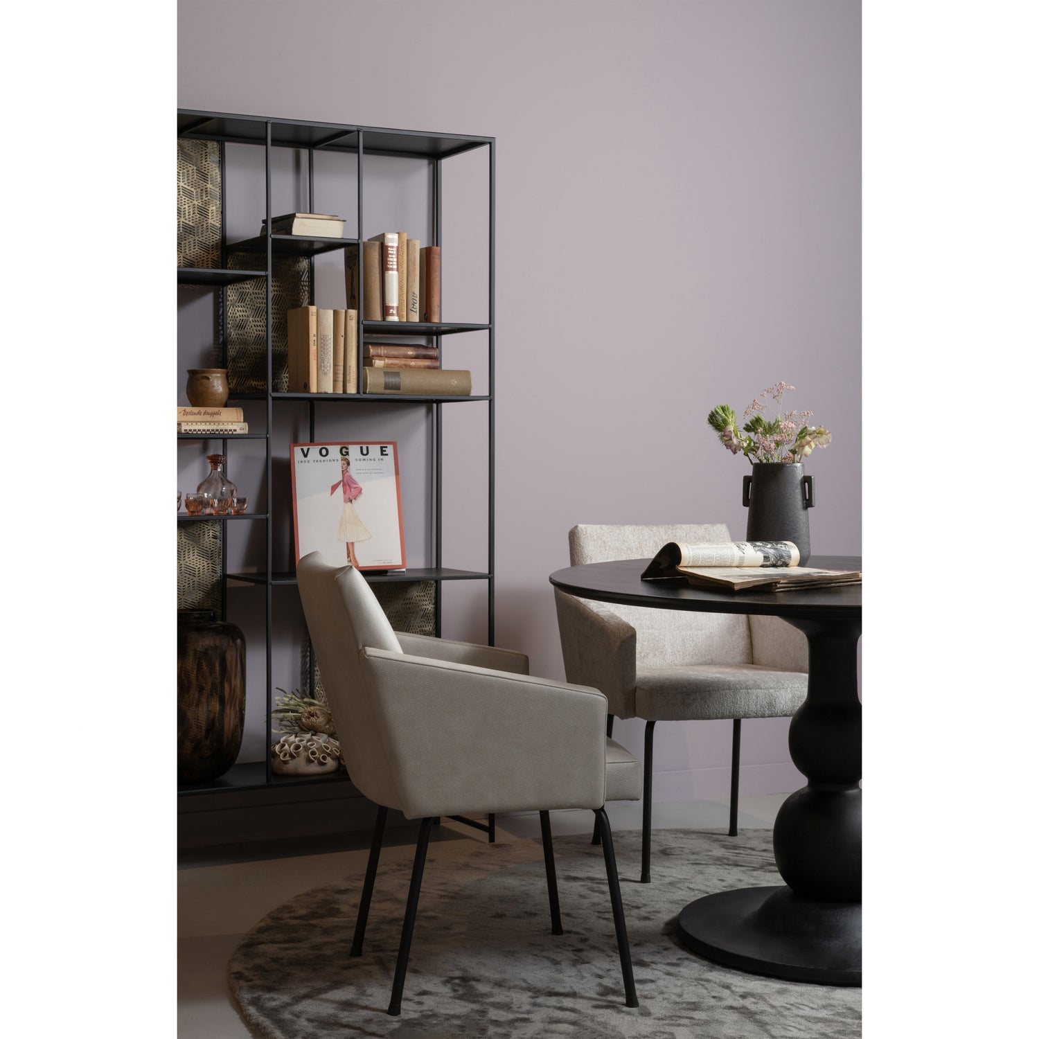 Woood | Ronde eettafel Blanco 120cm diepzwart