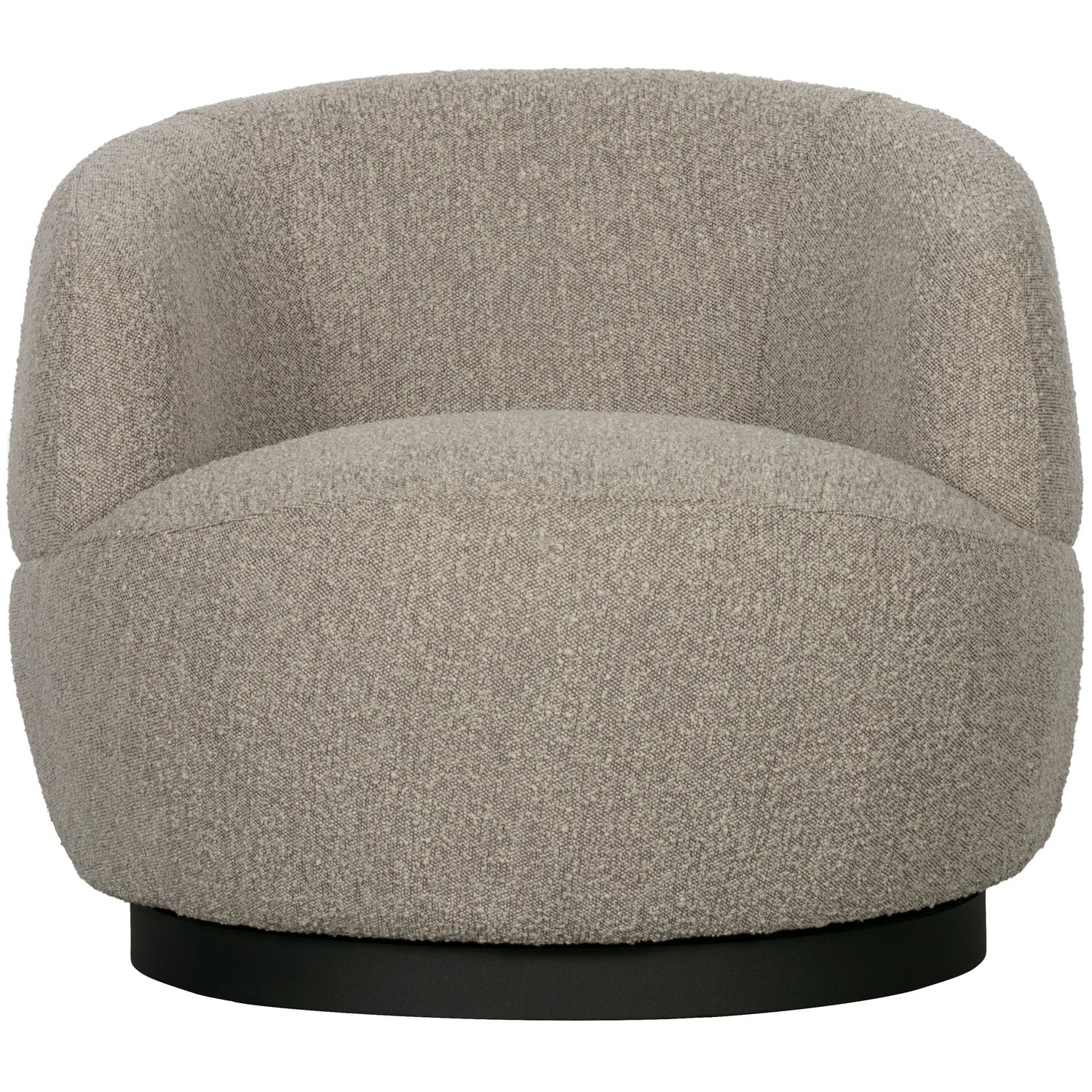 Woood | Draaifauteuil Woolly boucle naturel melange