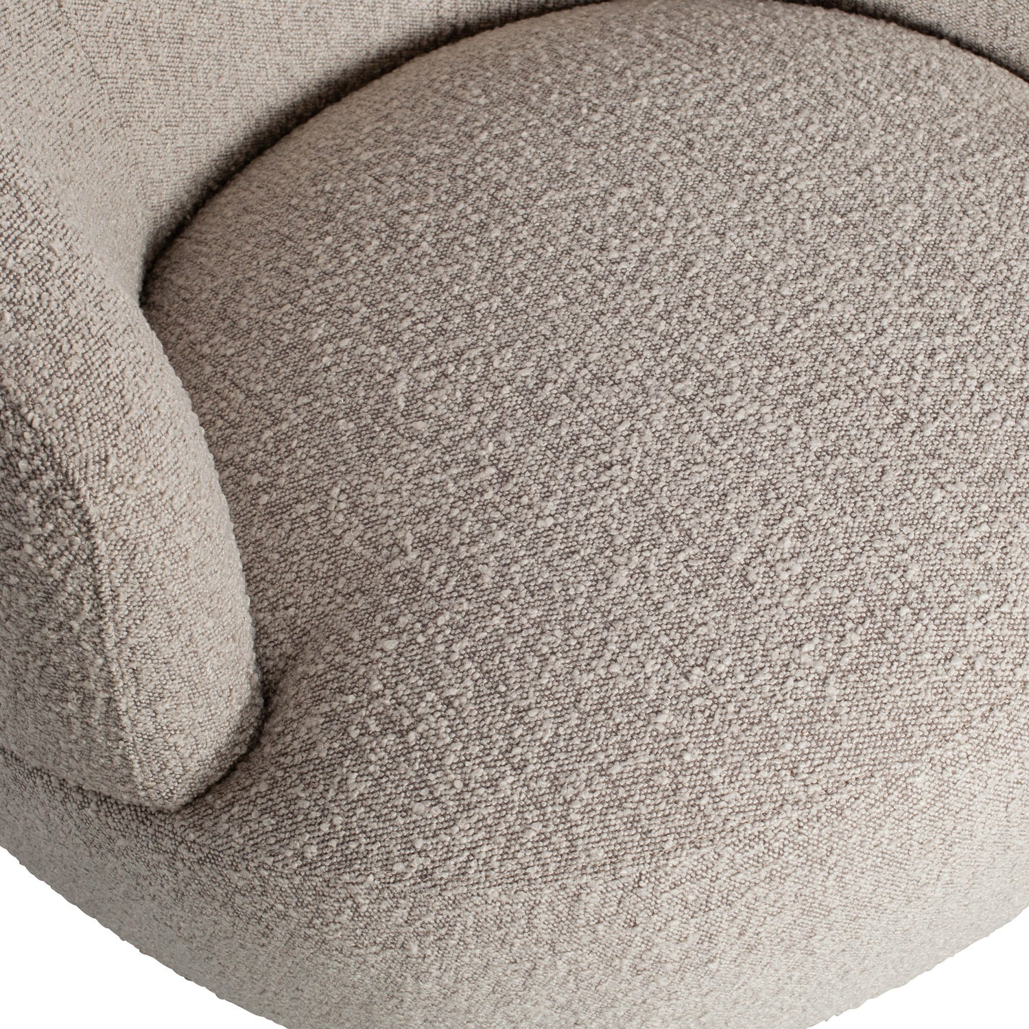 Woood | Draaifauteuil Woolly boucle naturel melange