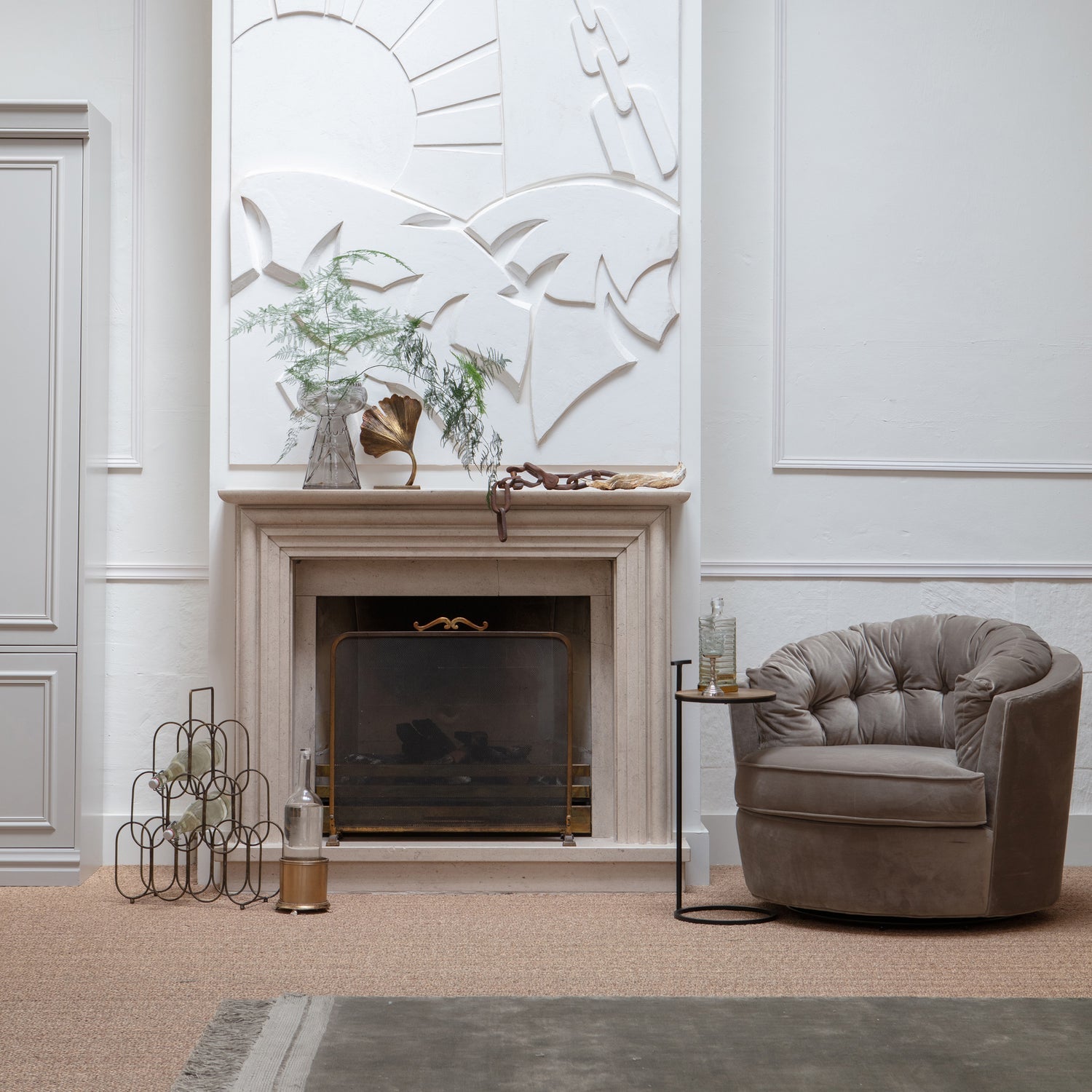 Woood | Bijzettafel Position antique brass