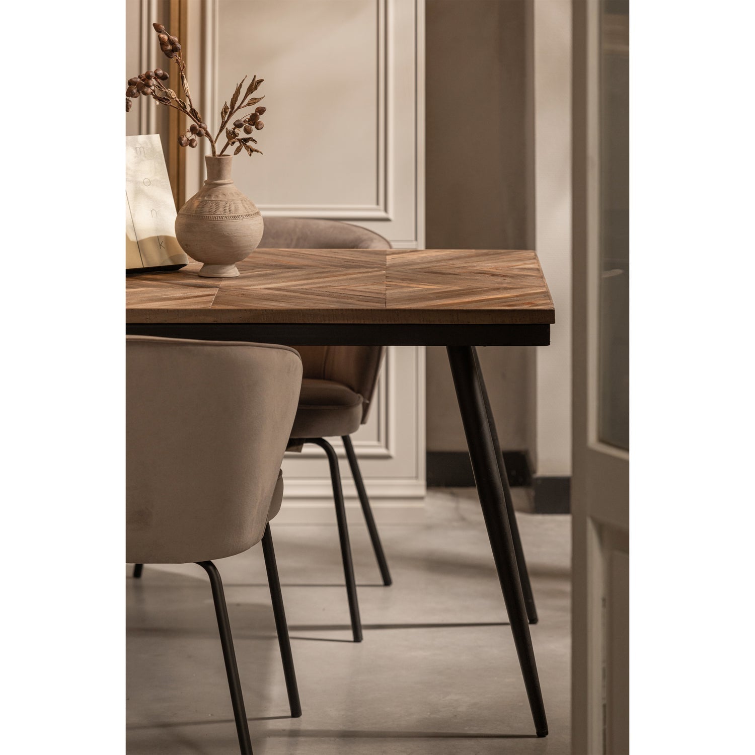 Woood | Eetkamerstoel Admit velvet khaki