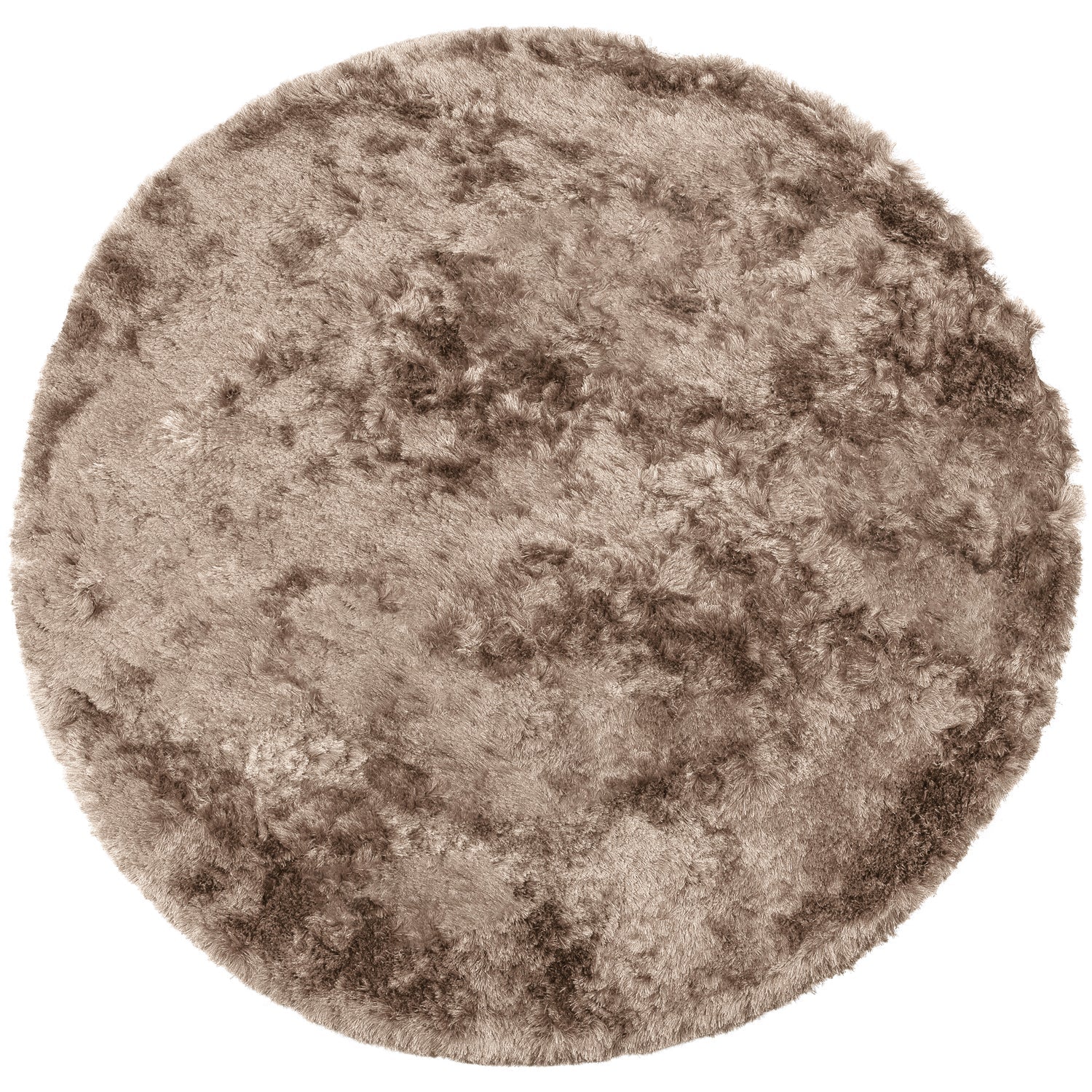 Woood | Vloerkleed rond Praline nougat
