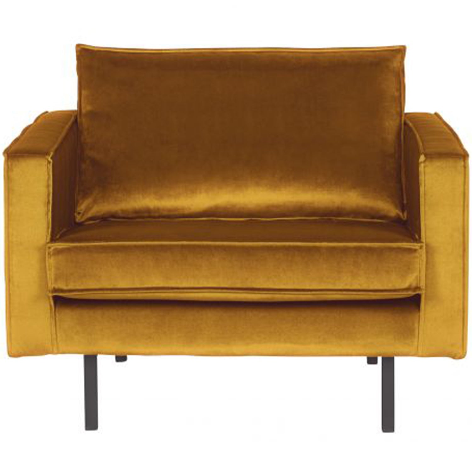 Woood | Fauteuil Rodeo velvet okergeel