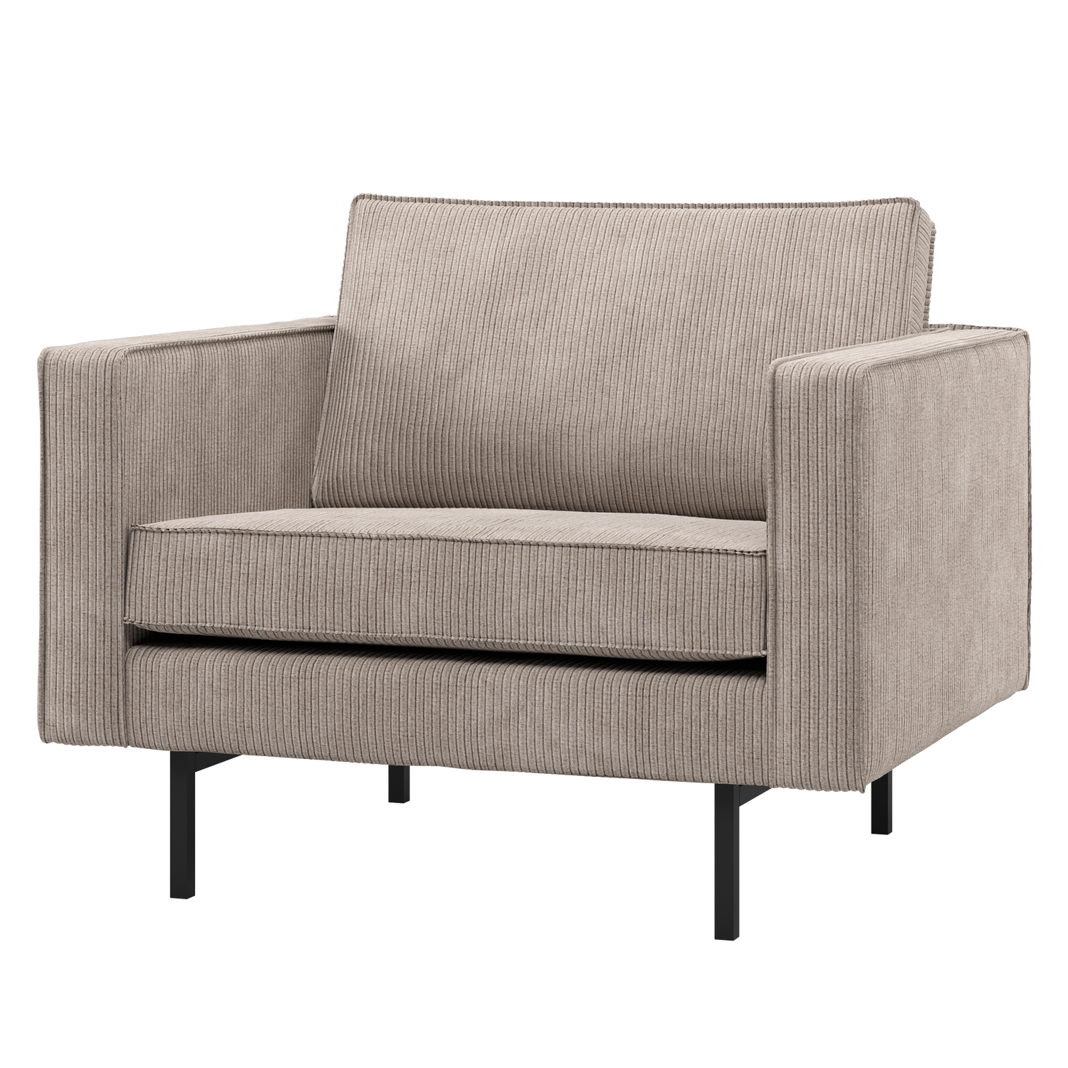 Woood | Fauteuil Rodeo ribstof donkerzand