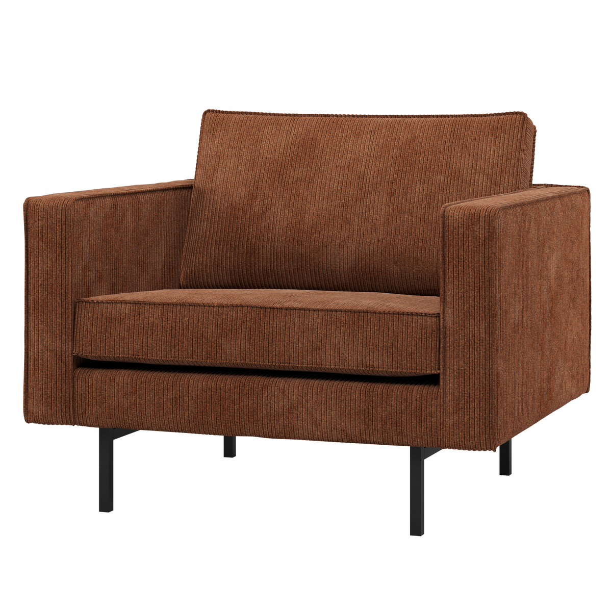 Woood | Fauteuil Rodeo ribstof roestbruin