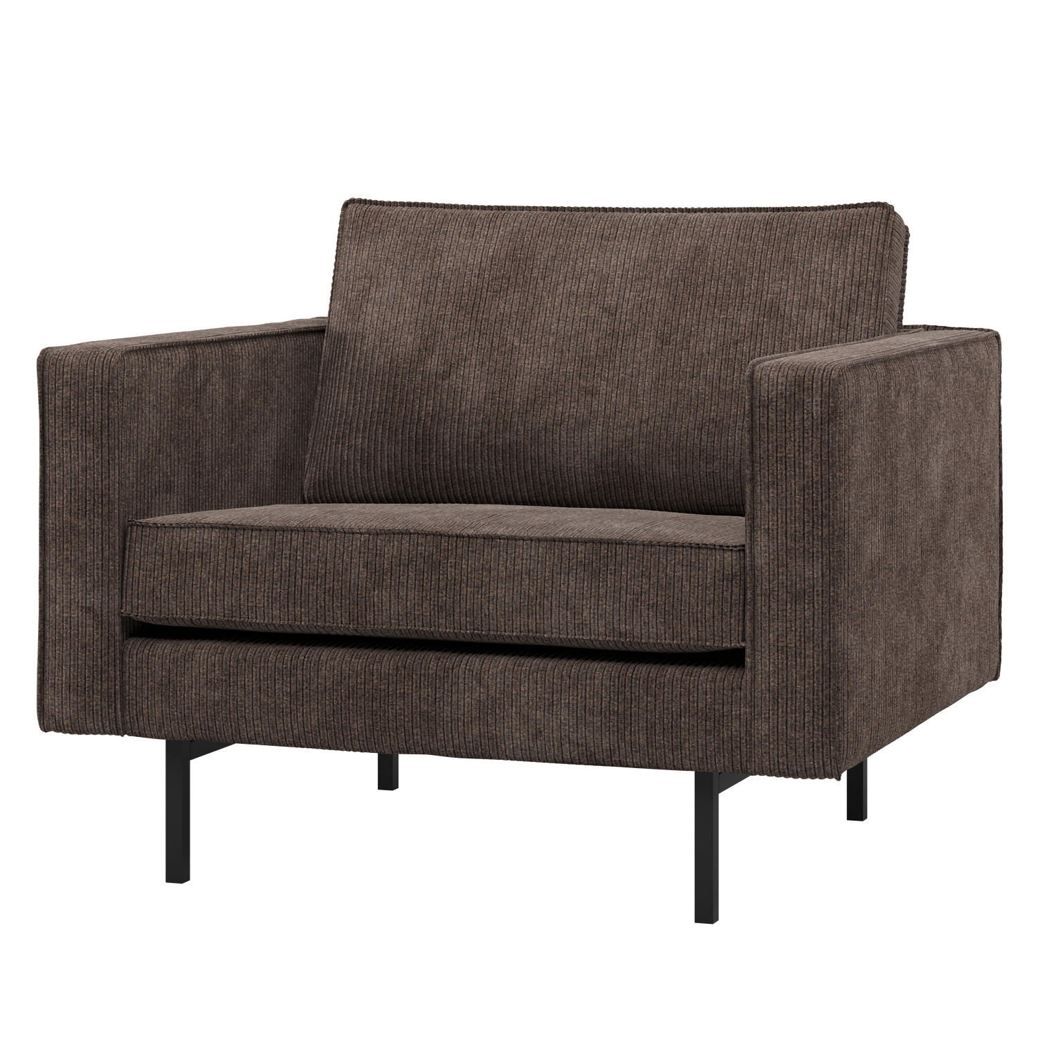 Woood | Fauteuil Rodeo ribstof bruin