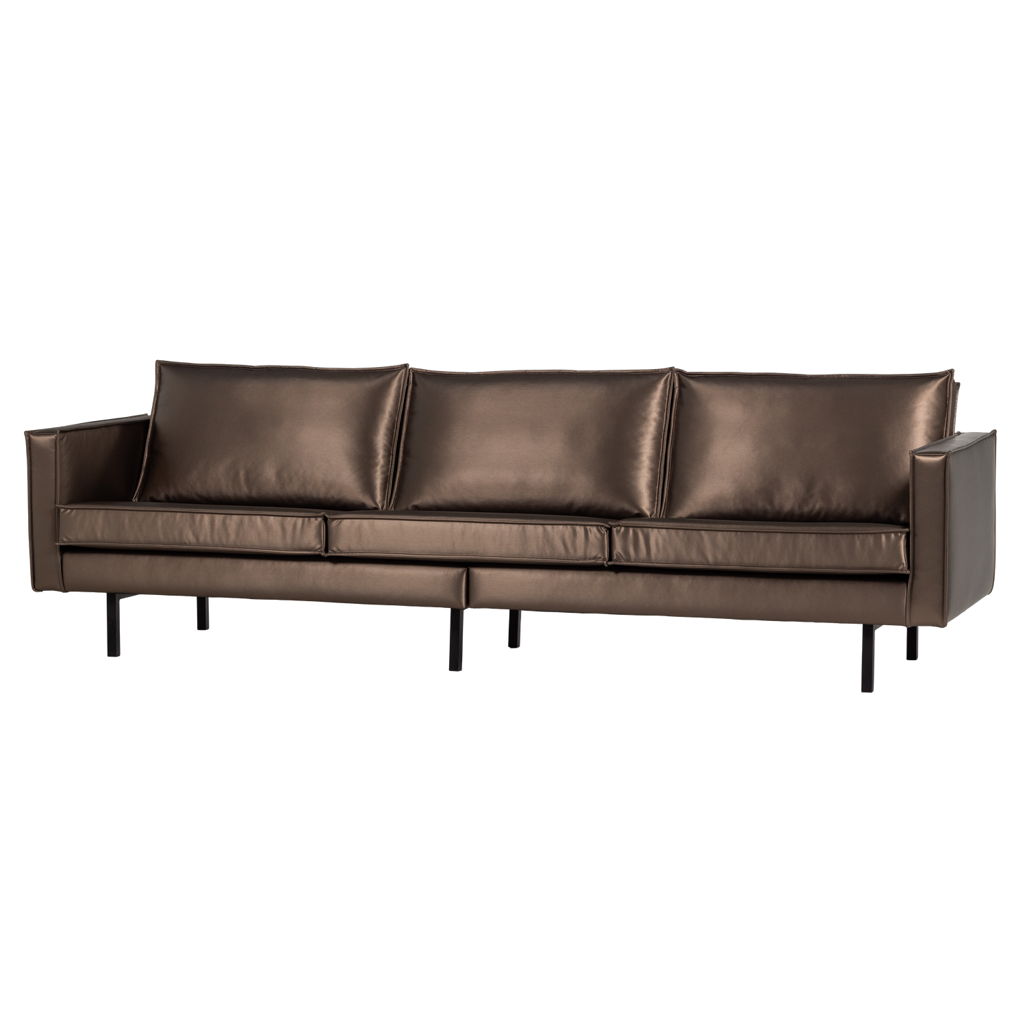 Woood | 3-Zits bank Rodeo metallic koperbruin