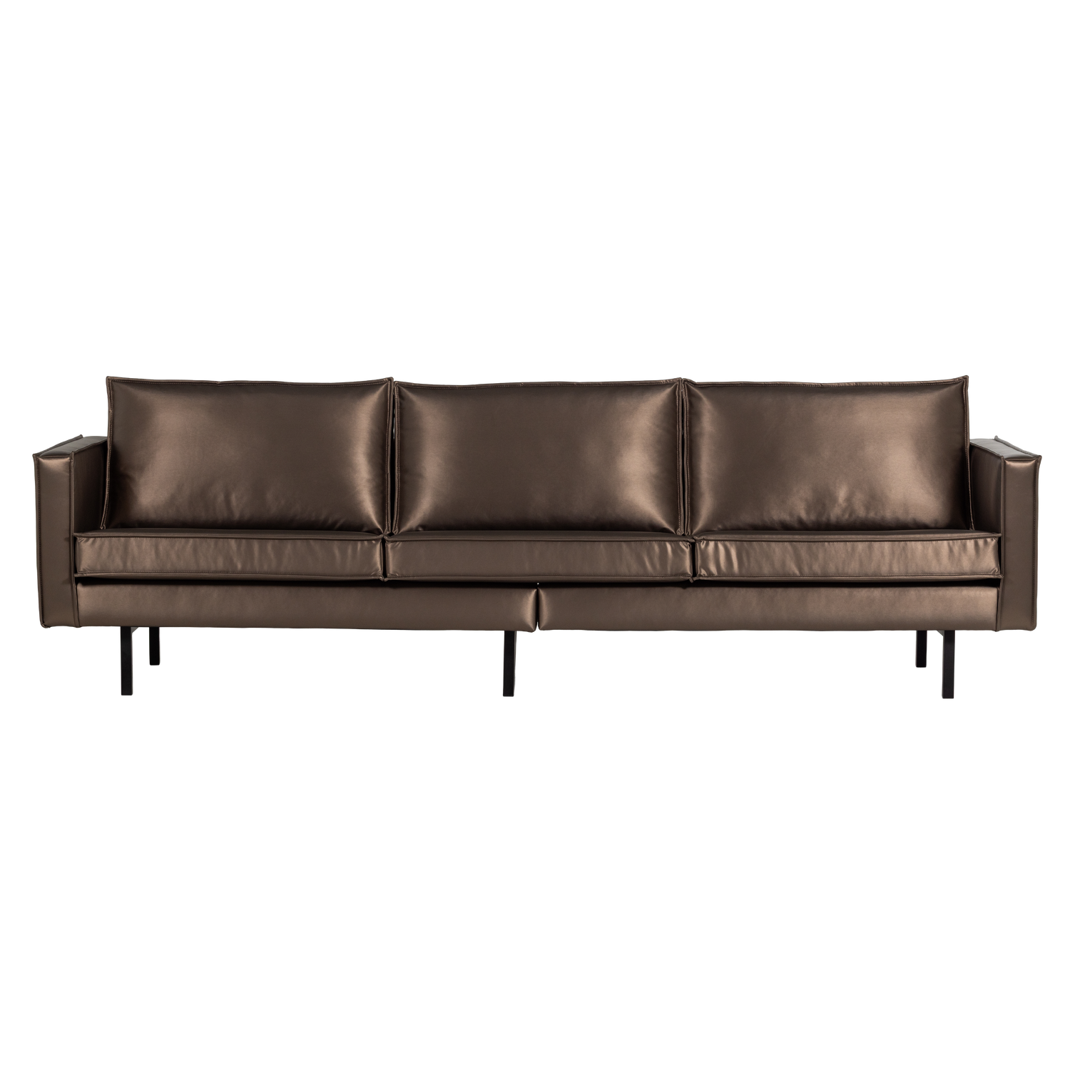 Woood | 3-Zits bank Rodeo metallic koperbruin