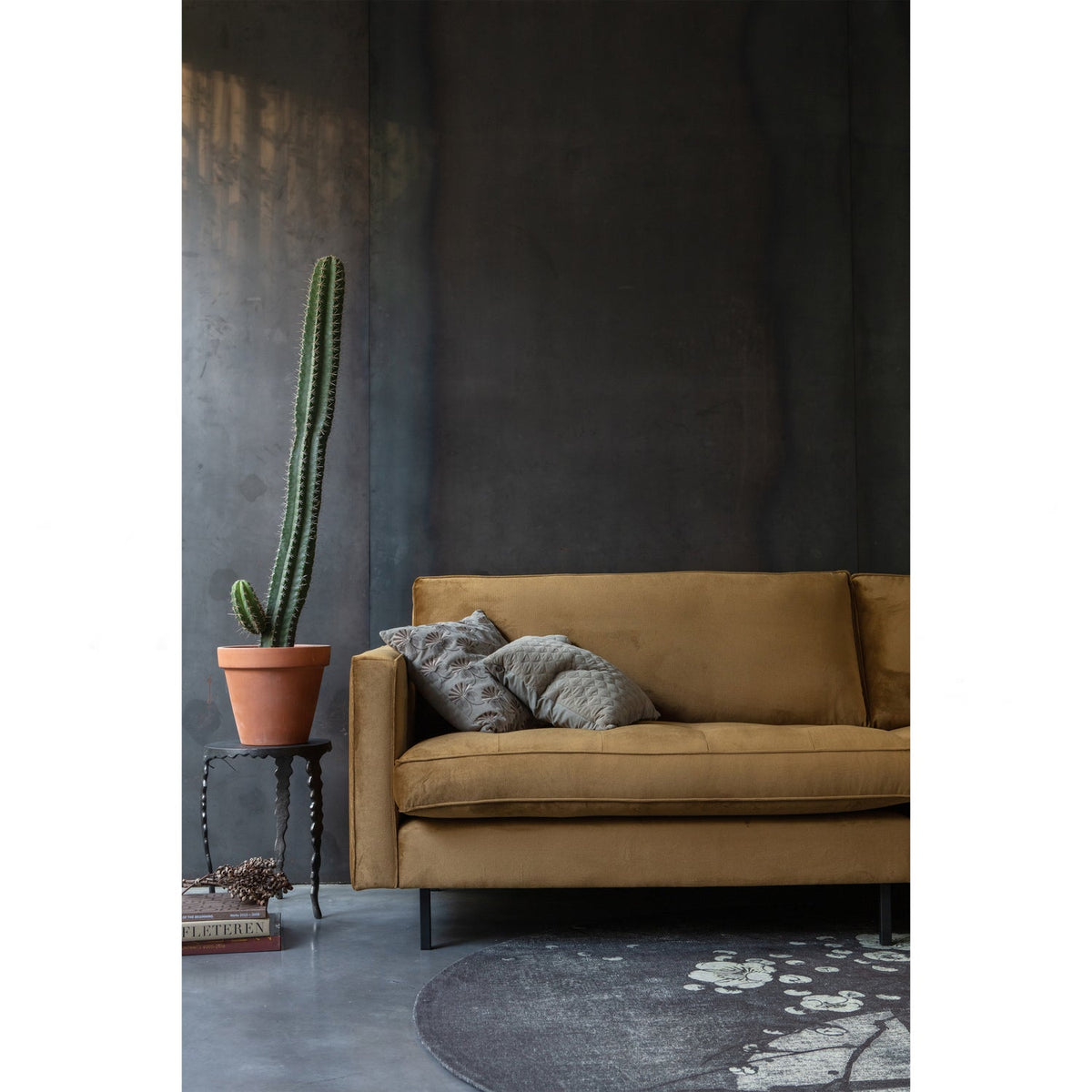 Woood | 3-Zits bank Rodeo classic velvet honinggeel