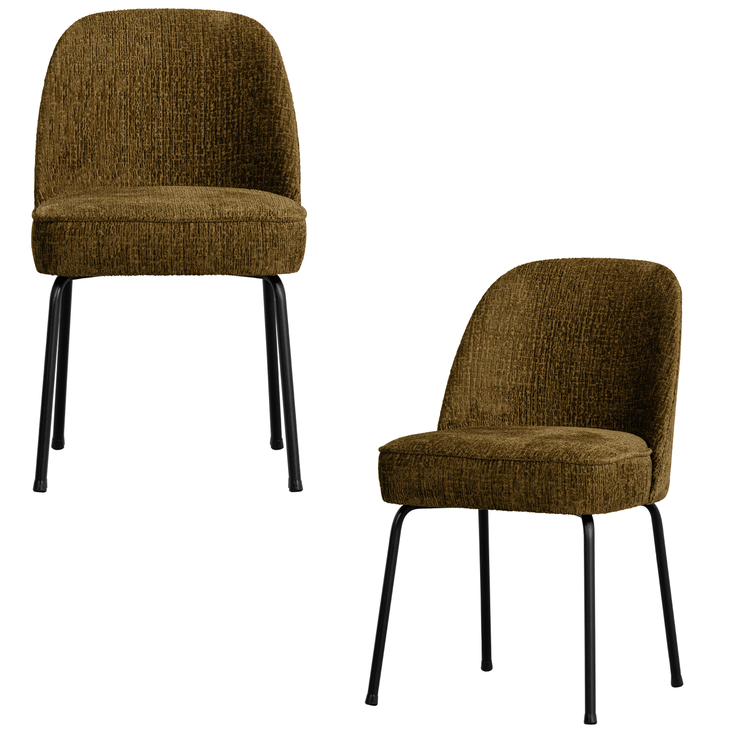 Woood | Eetkamerstoel Vogue structure velvet brass