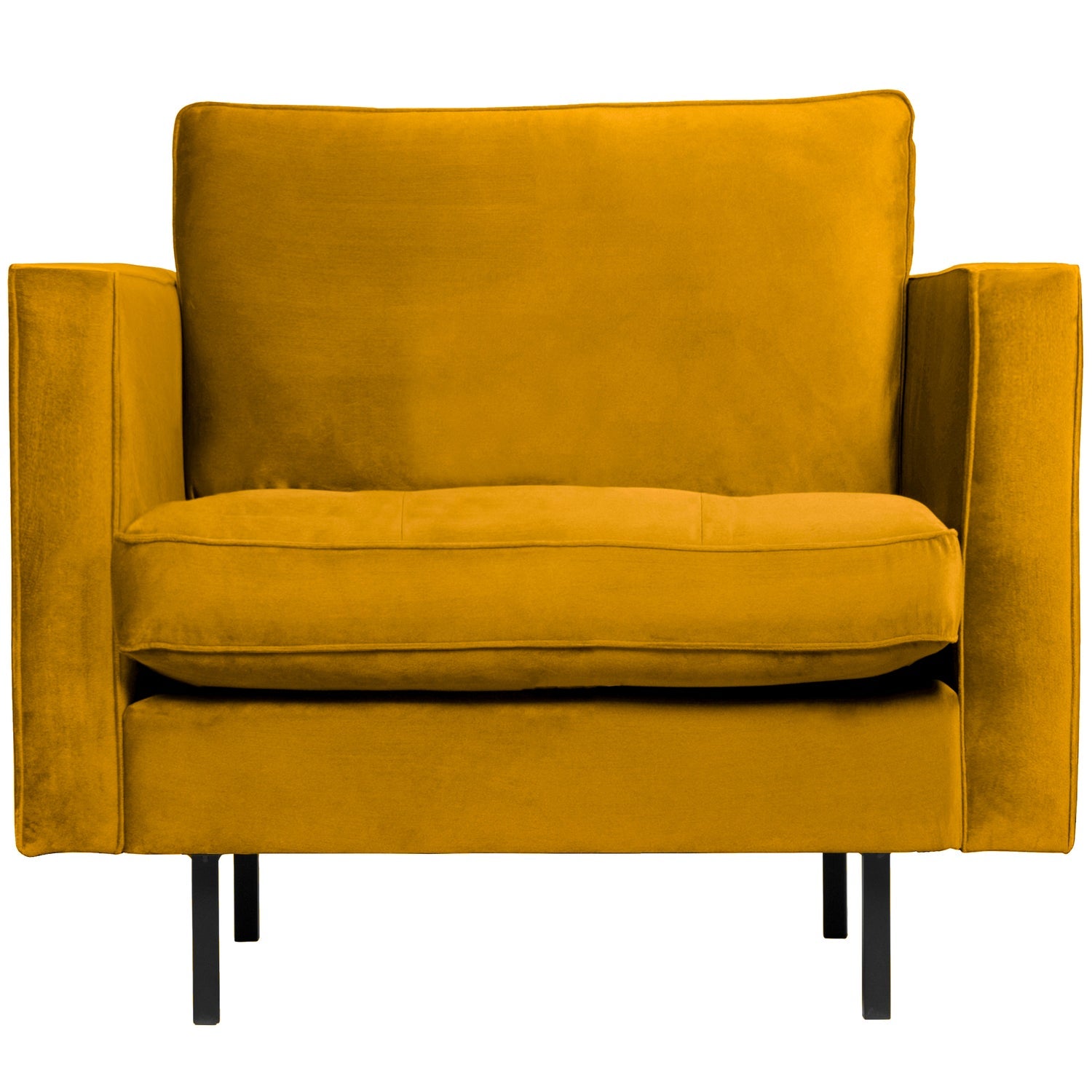 Woood | Fauteuil Rodeo classic velvet okergeel