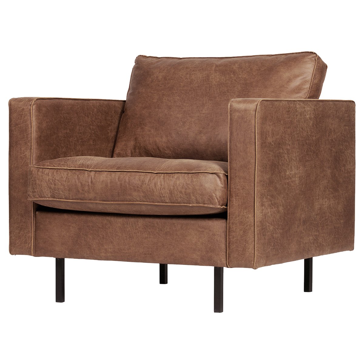 Woood | Fauteuil Rodeo classic ecoleer cognac