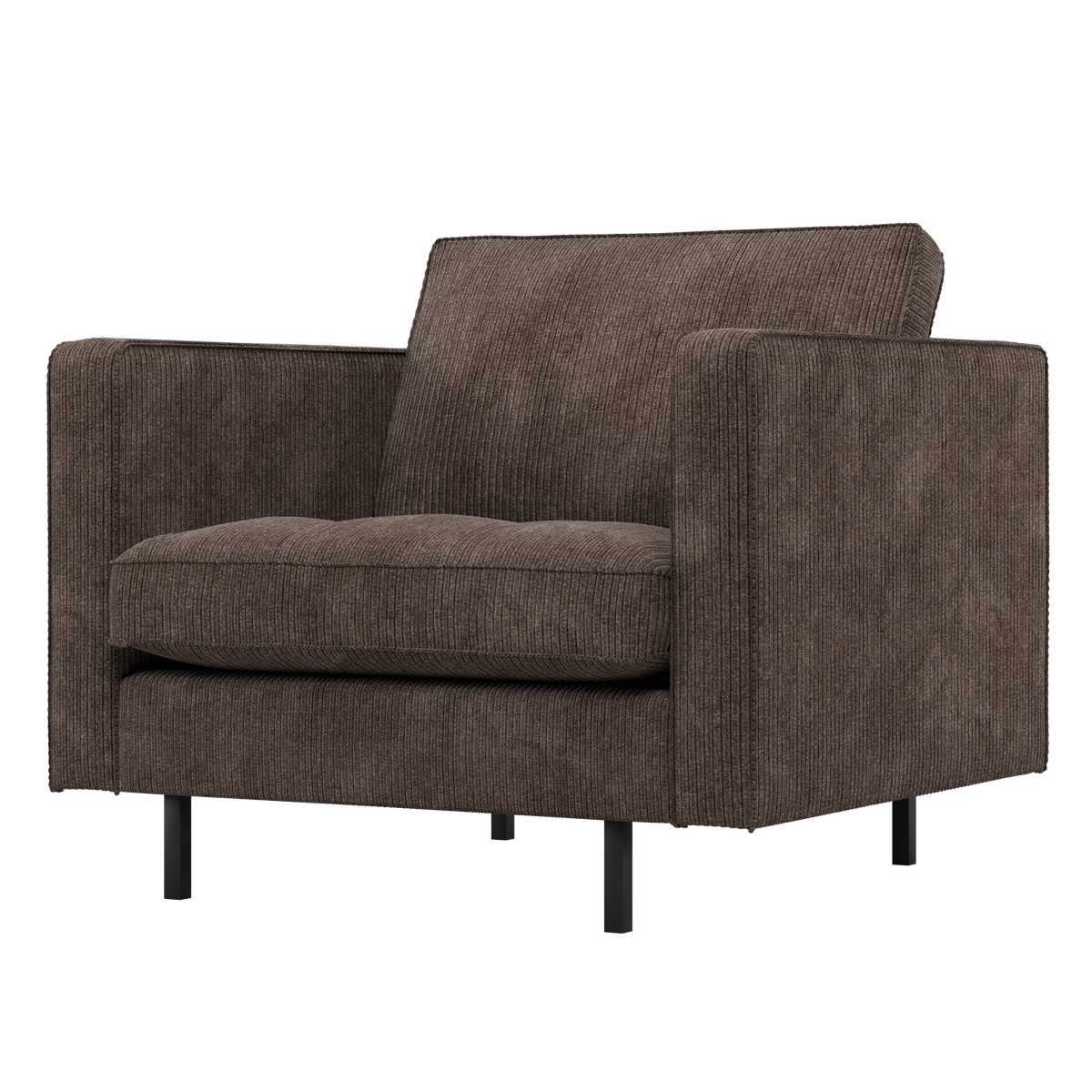 Woood | Fauteuil Rodeo classic ribstof bruin