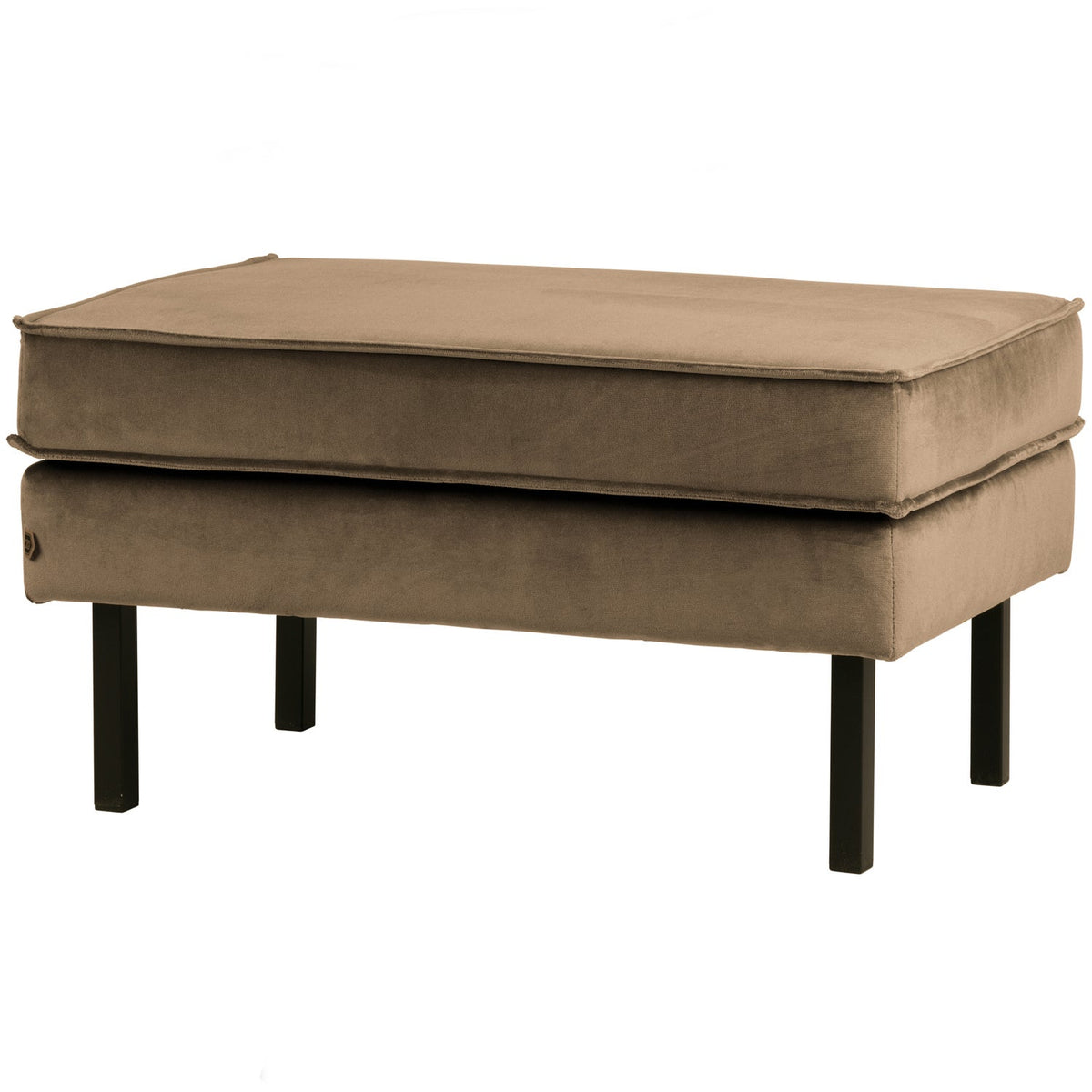 Woood | Hocker Rodeo op poten velvet taupe
