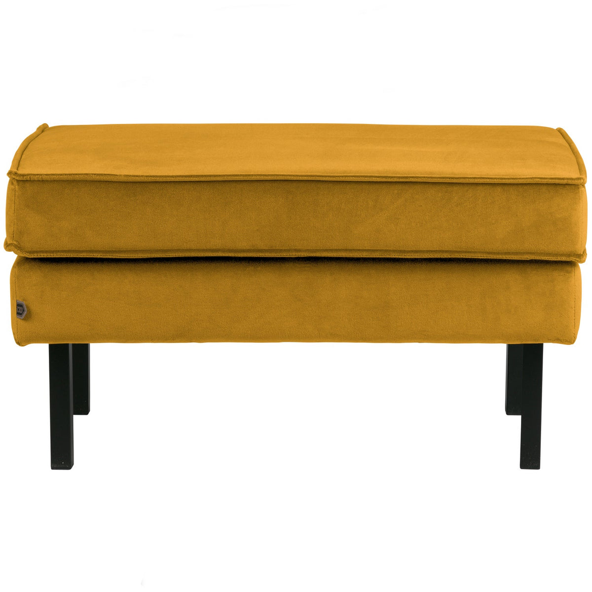 Woood | Hocker Rodeo op poten velvet okergeel