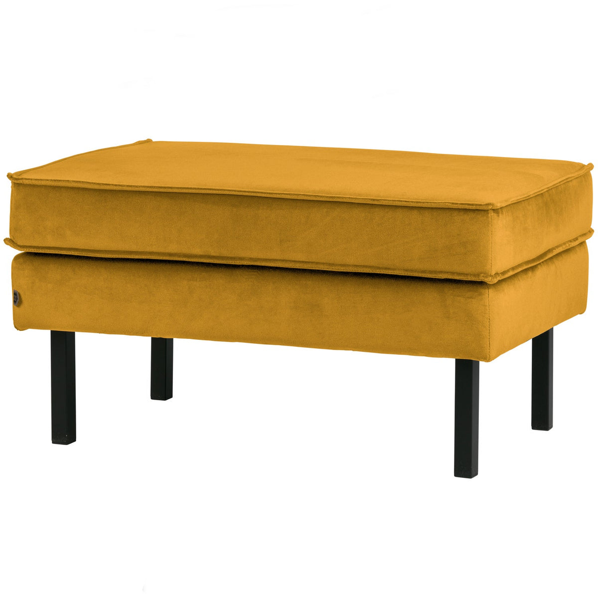 Woood | Hocker Rodeo op poten velvet okergeel