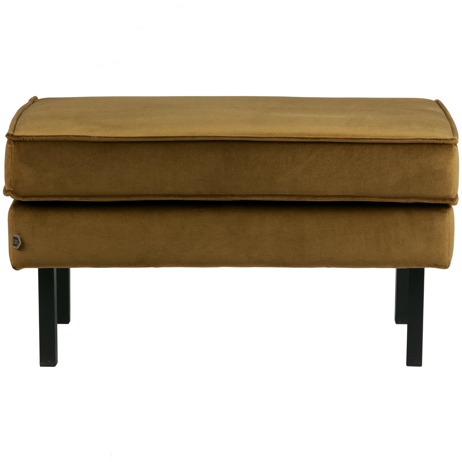 Woood | Hocker Rodeo op poten velvet honinggeel