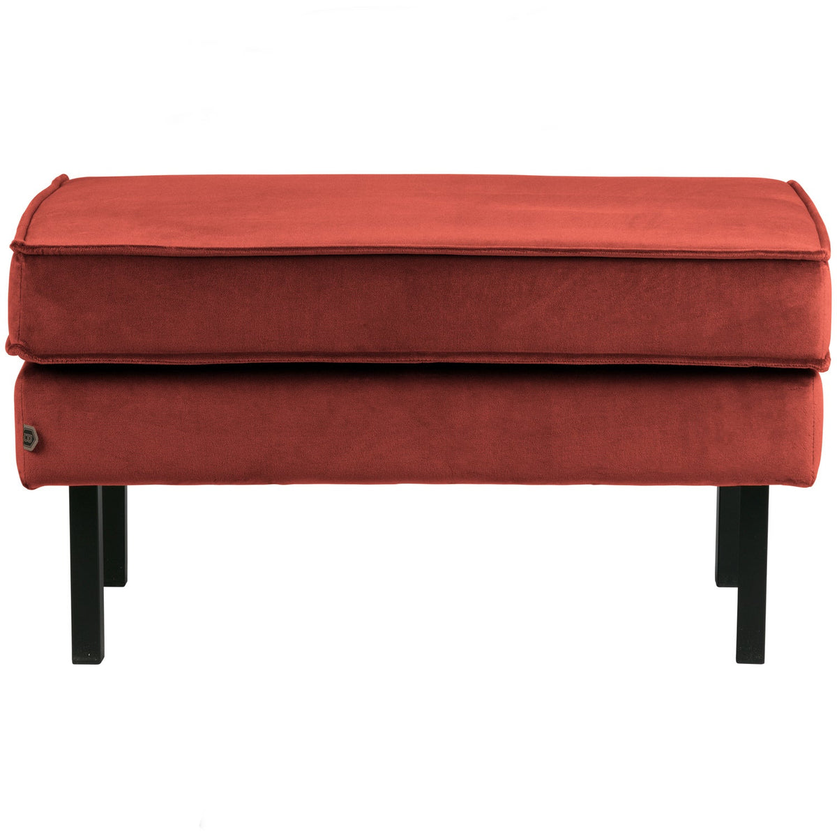 Woood | Hocker Rodeo op poten velvet kastanjebruin