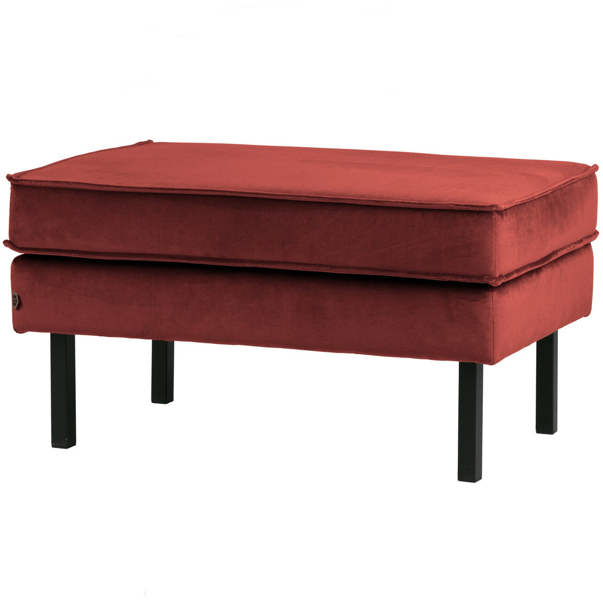 Woood | Hocker Rodeo op poten velvet kastanjebruin