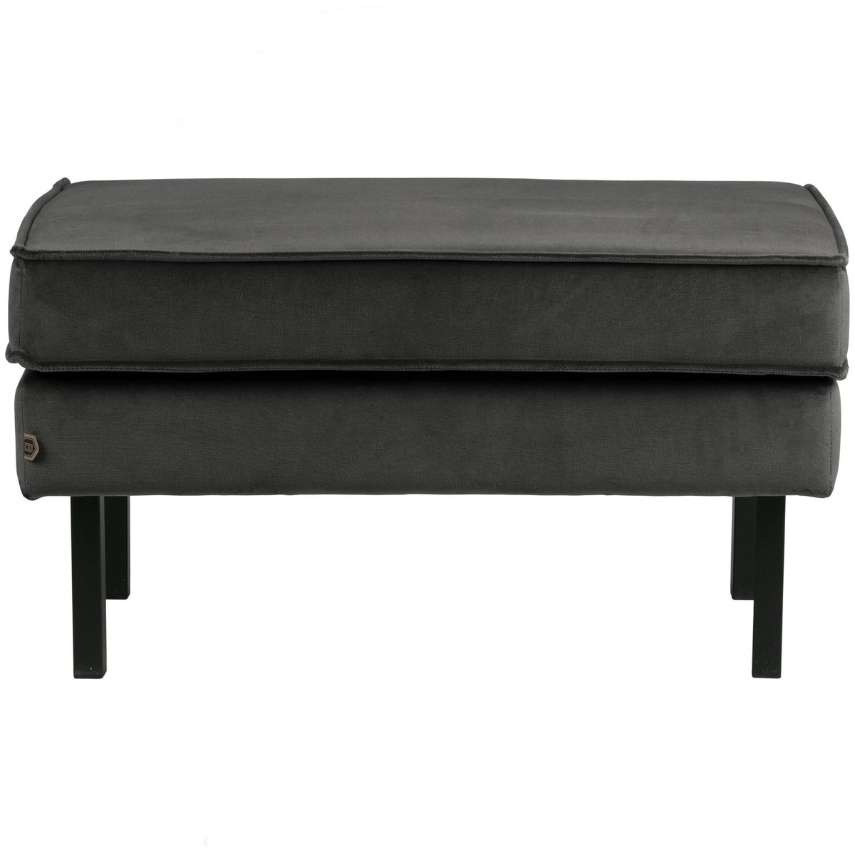 Woood | Hocker Rodeo op poten velvet antraciet