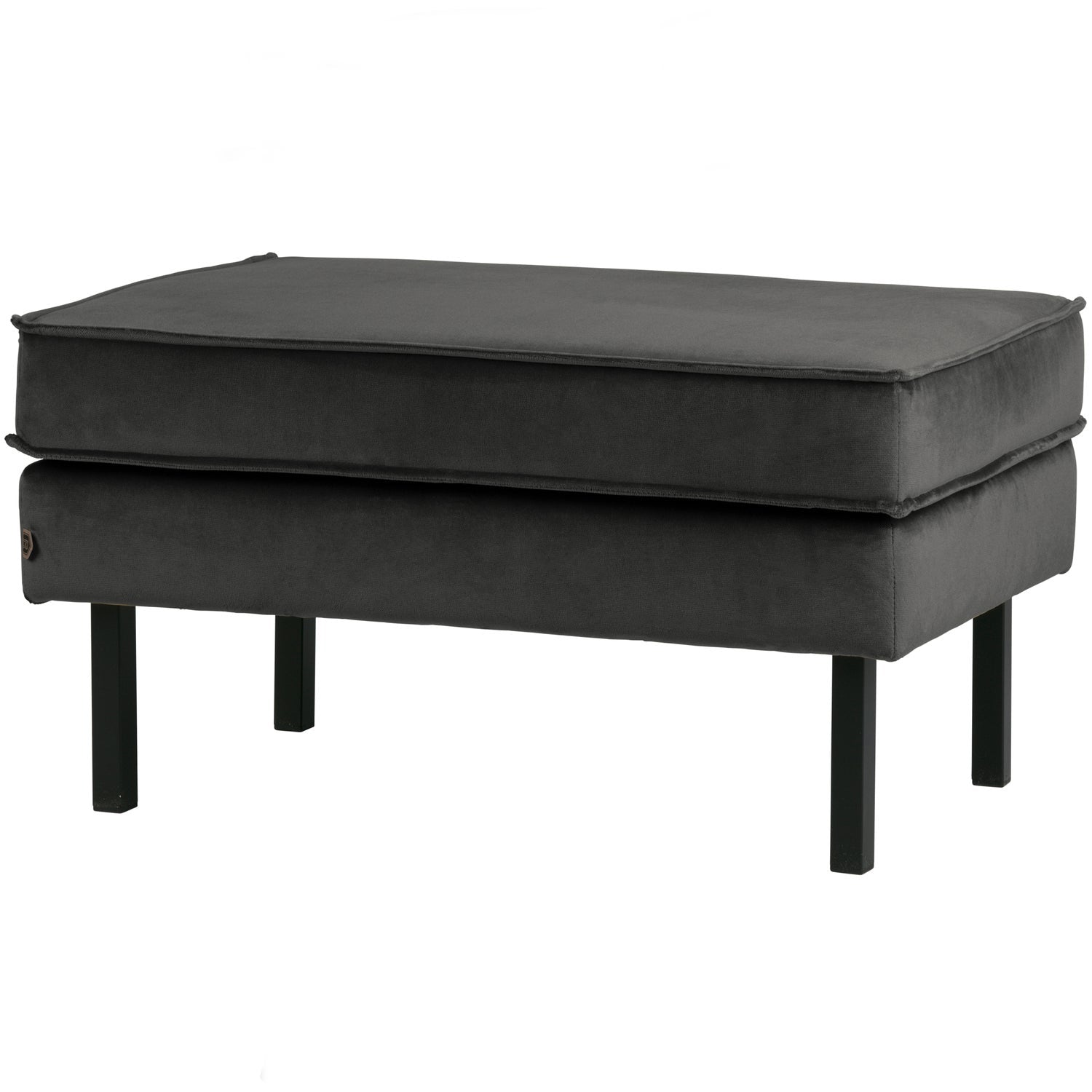 Woood | Hocker Rodeo op poten velvet antraciet