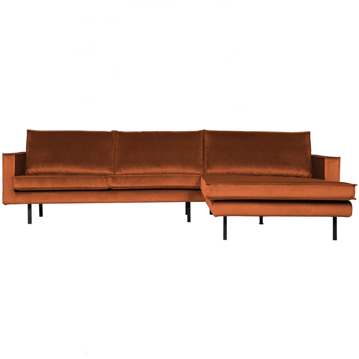 Woood | Chaise Longue Rodeo rechts velvet roest