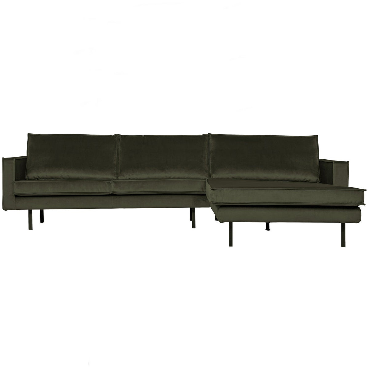 Woood | Chaise Longue Rodeo rechts velvet donkergroen