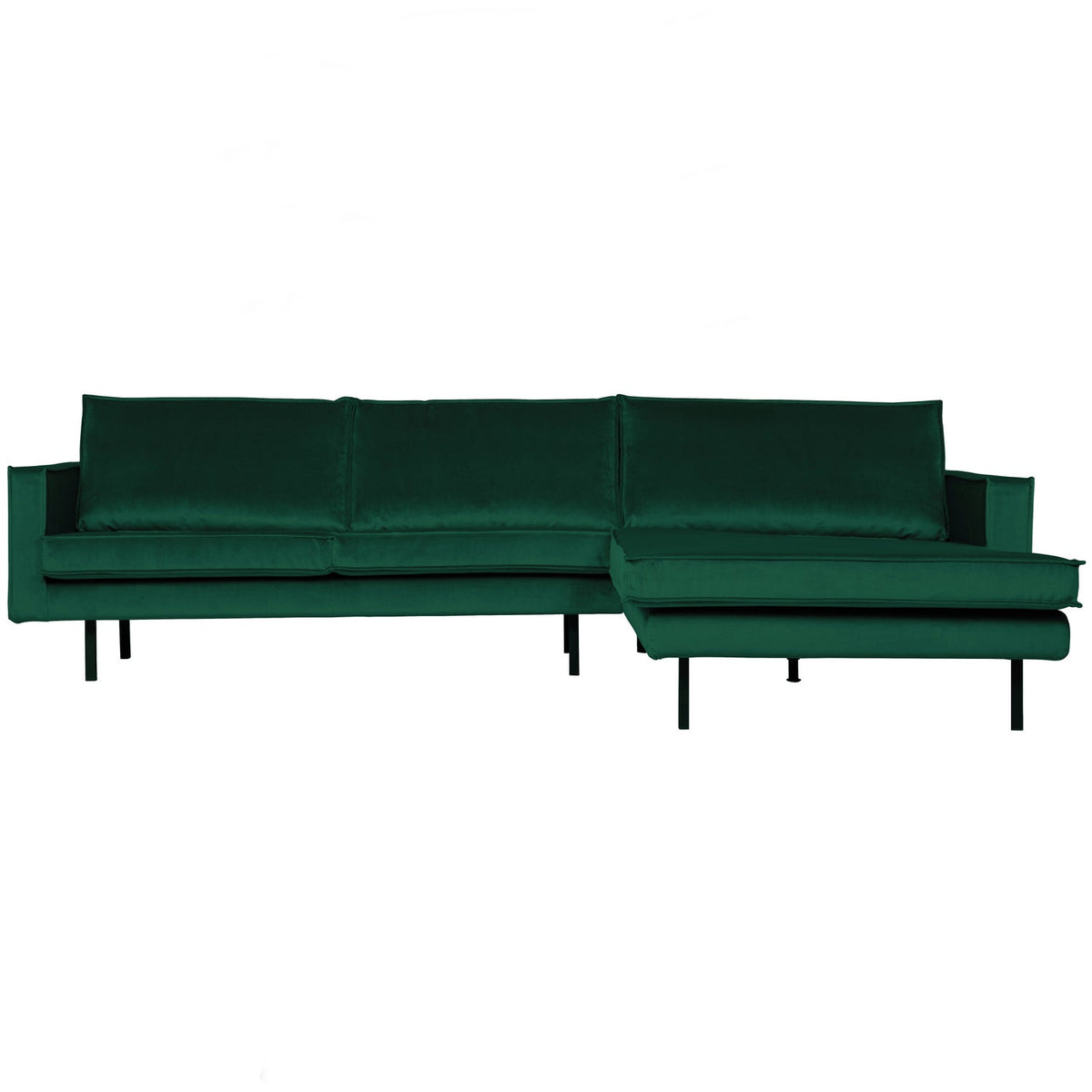 Woood | Chaise Longue Rodeo rechts velvet bosgroen