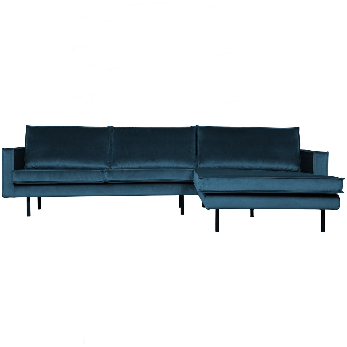 Woood | Chaise Longue Rodeo rechts velvet blauw