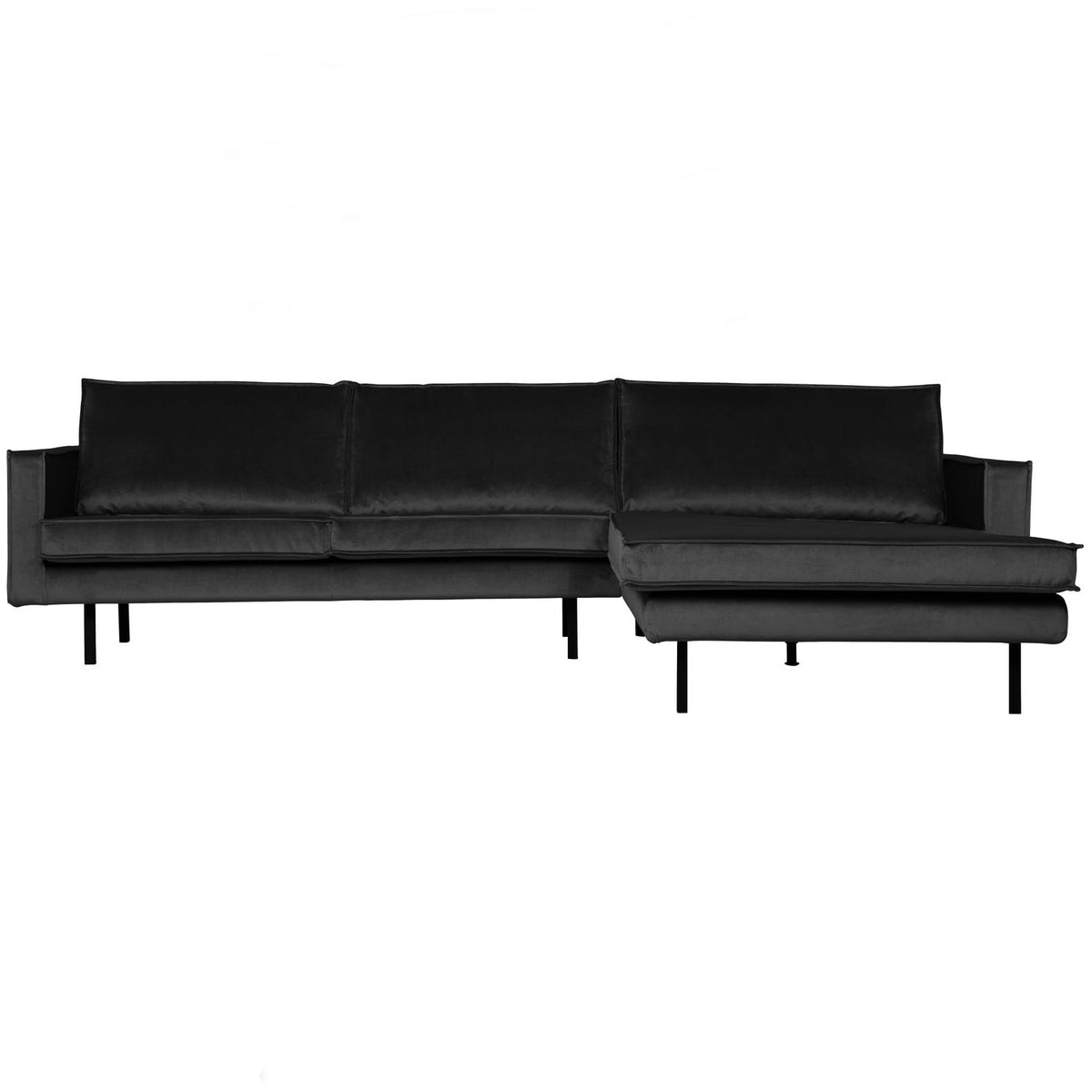 Woood | Chaise Longue Rodeo rechts velvet antraciet