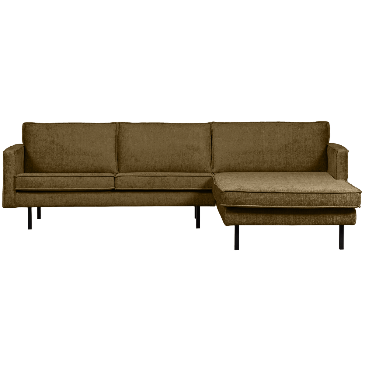 Woood | Chaise Longue Rodeo rechts structure velvet brass