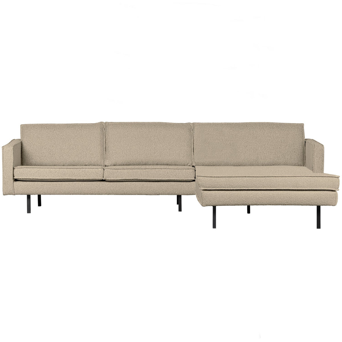Woood | Chaise Longue Rodeo rechts boucle beige