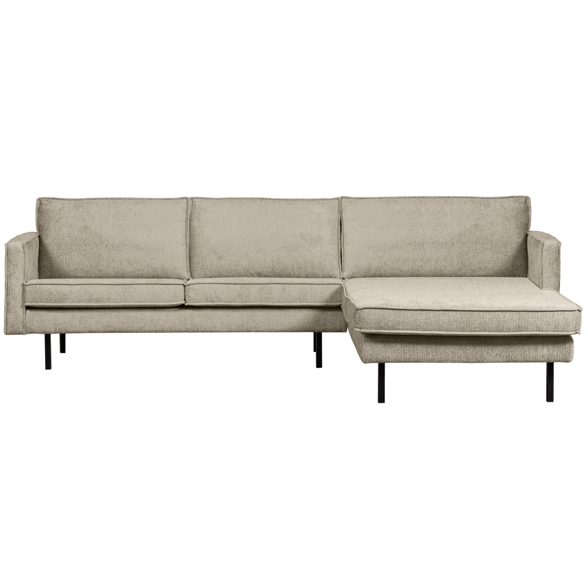 Woood | Chaise Longue Rodeo rechts structure velvet wheatfield