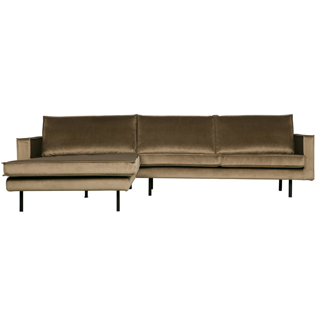 Woood | Chaise longue Rodeo links velvet taupe